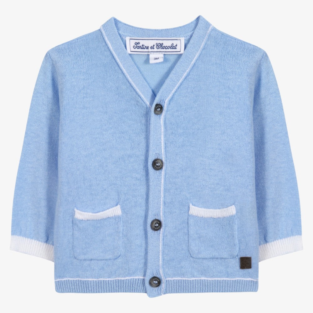 Button Cardigan - Cloud