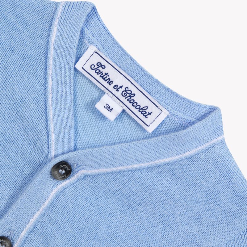 Button Cardigan - Cloud