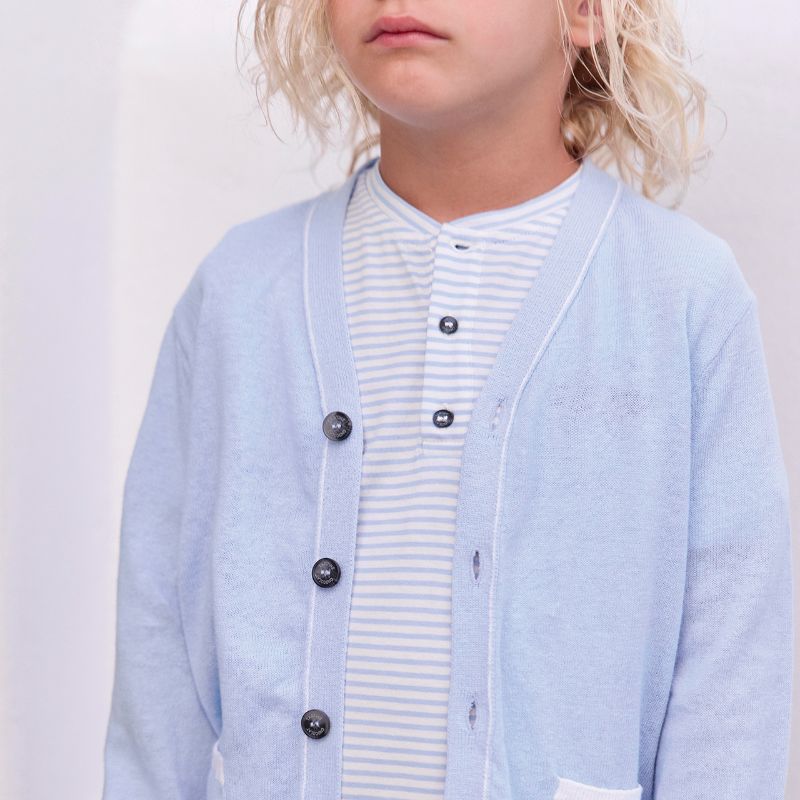 Button Cardigan - Cloud