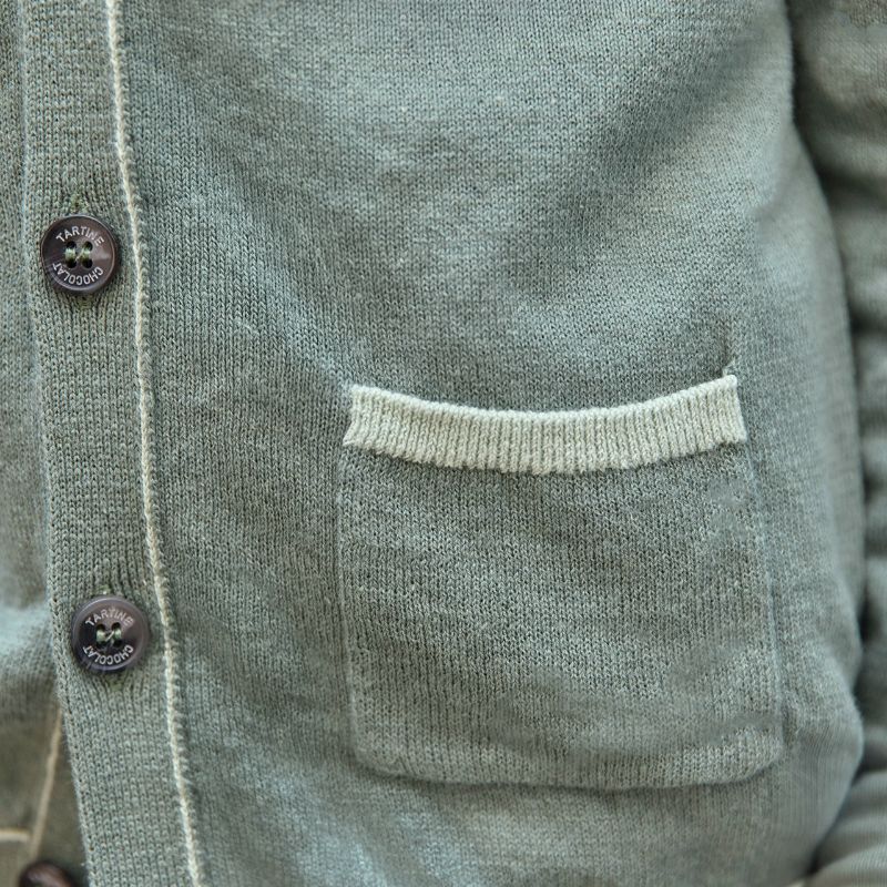 Button Cardigan - Kaki