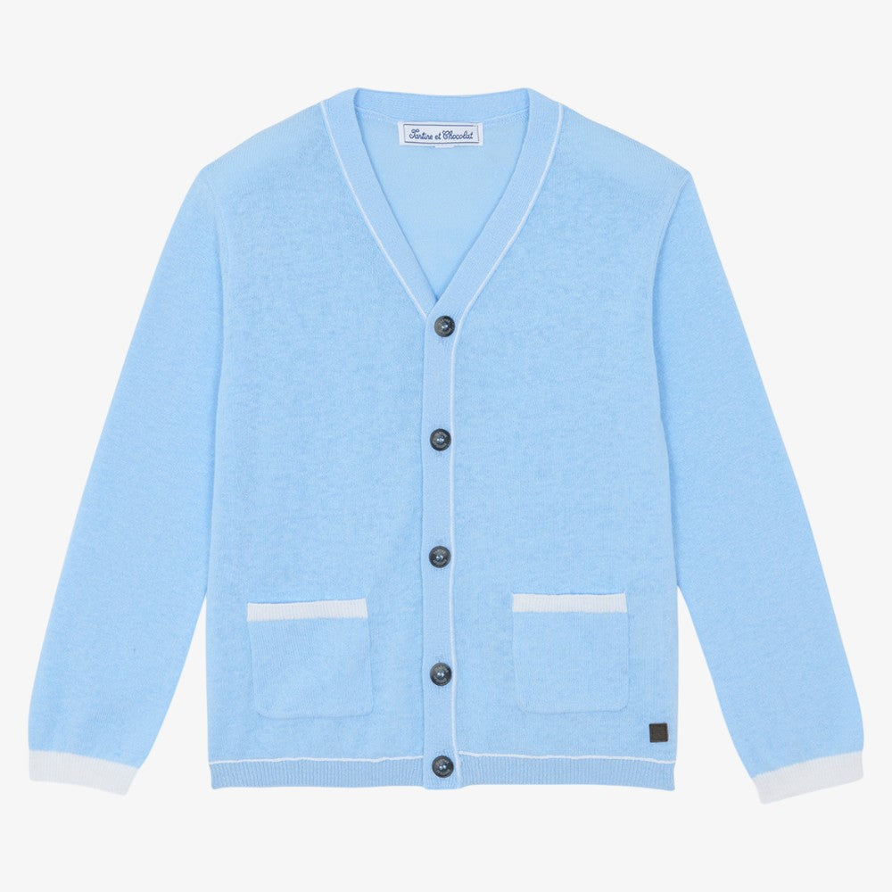 Button Cardigan - Cloud