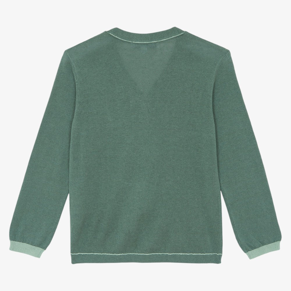 Button Cardigan - Kaki