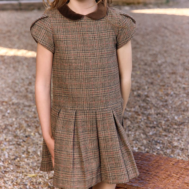 Plaid Dress - Brun