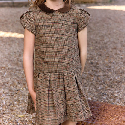 Plaid Dress - Brun