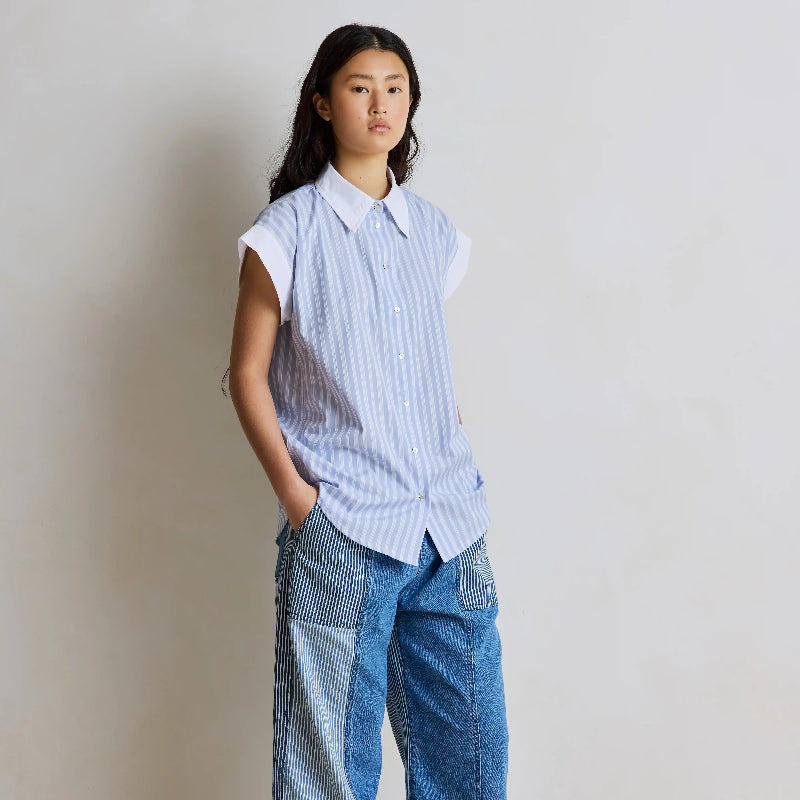 Stripe Shirt - Dusty Blue