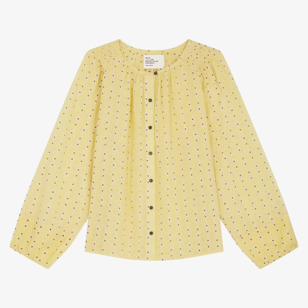 Dotted Print Shirt - Yellow
