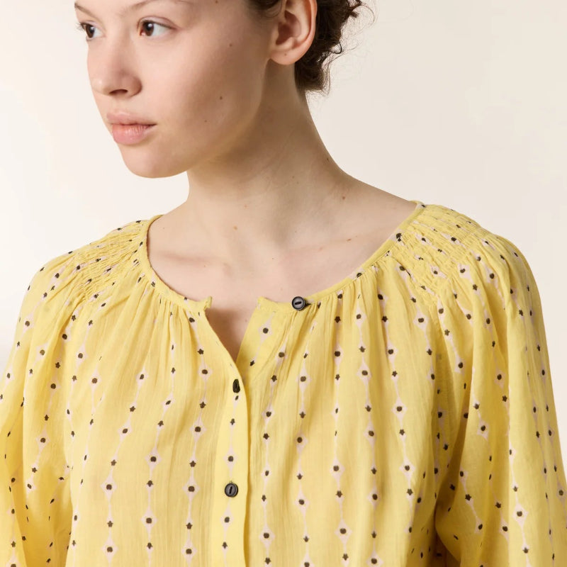 Dotted Print Shirt - Yellow