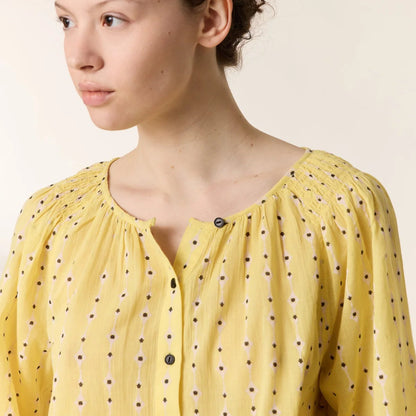 Dotted Print Shirt - Yellow