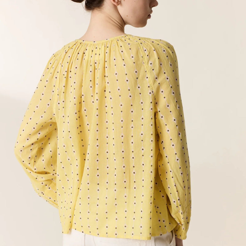 Dotted Print Shirt - Yellow