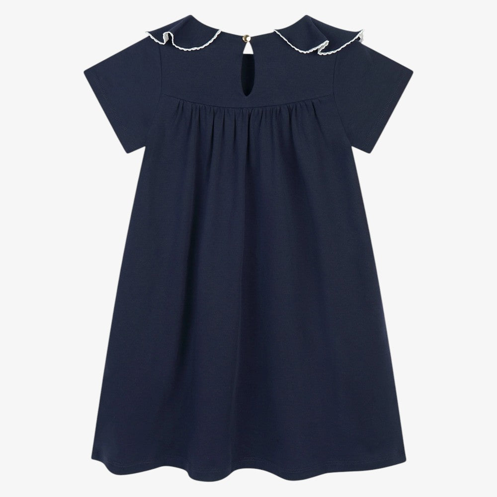 Ruffle Dress - Navy