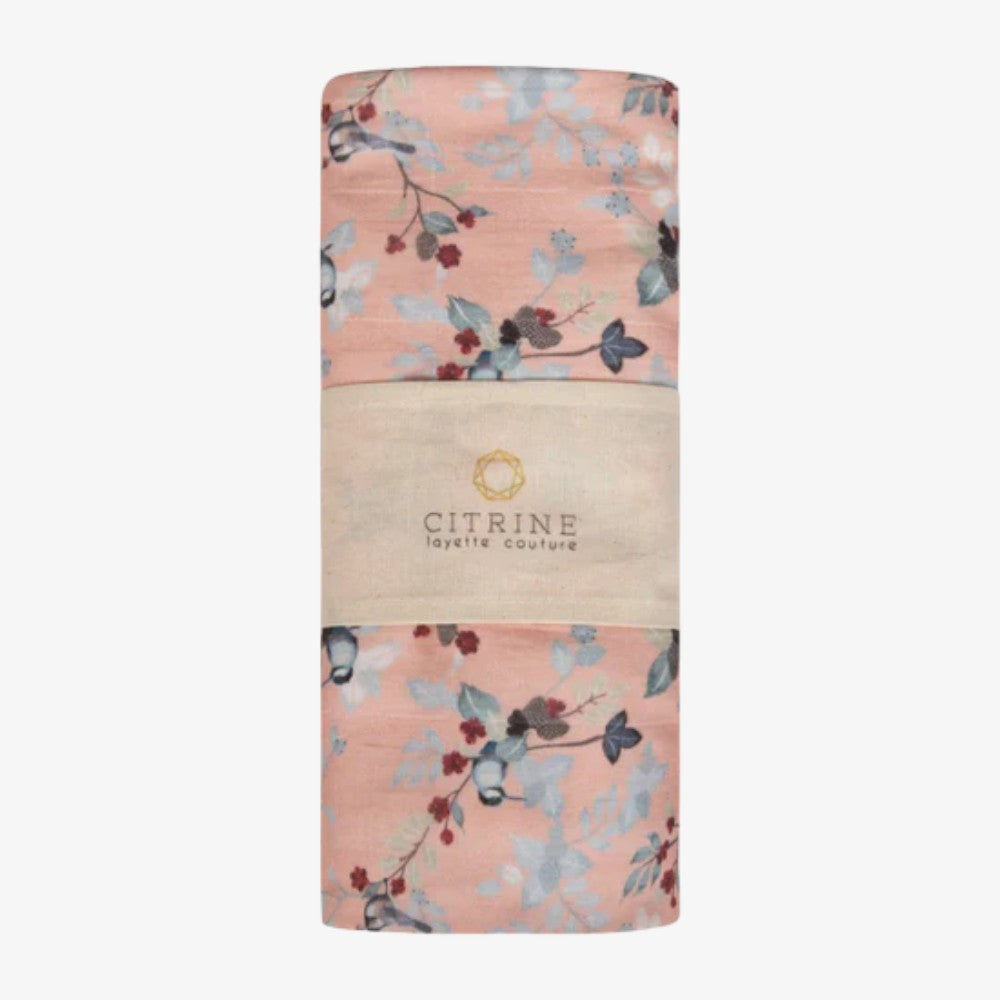 Citrine Leaf Swaddle - Dusted Peach