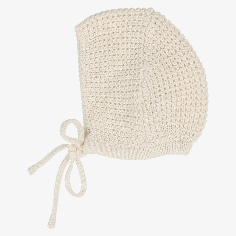 Chunky Knit Bonnet - Cream