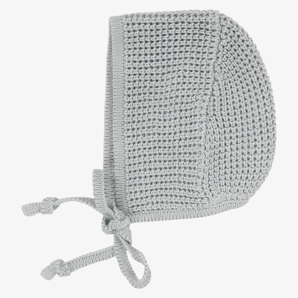 Chunky Knit Bonnet - Pale Blue