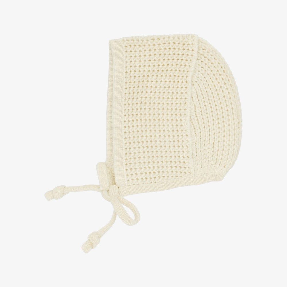 Chunky Knit Bonnet - Cream