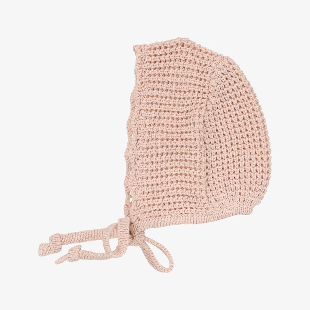 Chunky Knit Bonnet - Dusty Pink