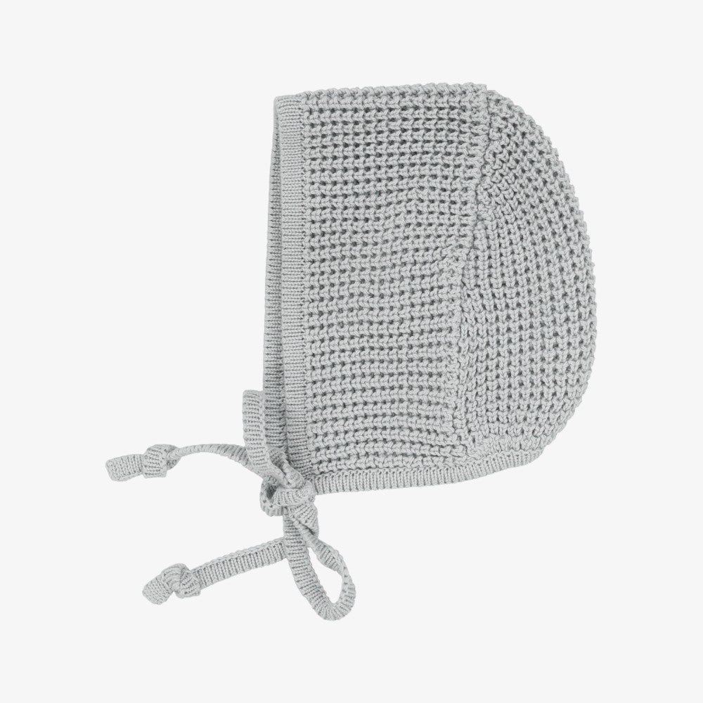 Chunky Knit Bonnet - Pale Blue