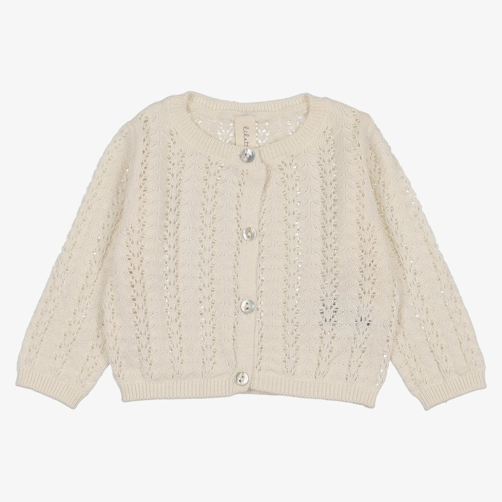 Crochet Knit Shrug - Cream