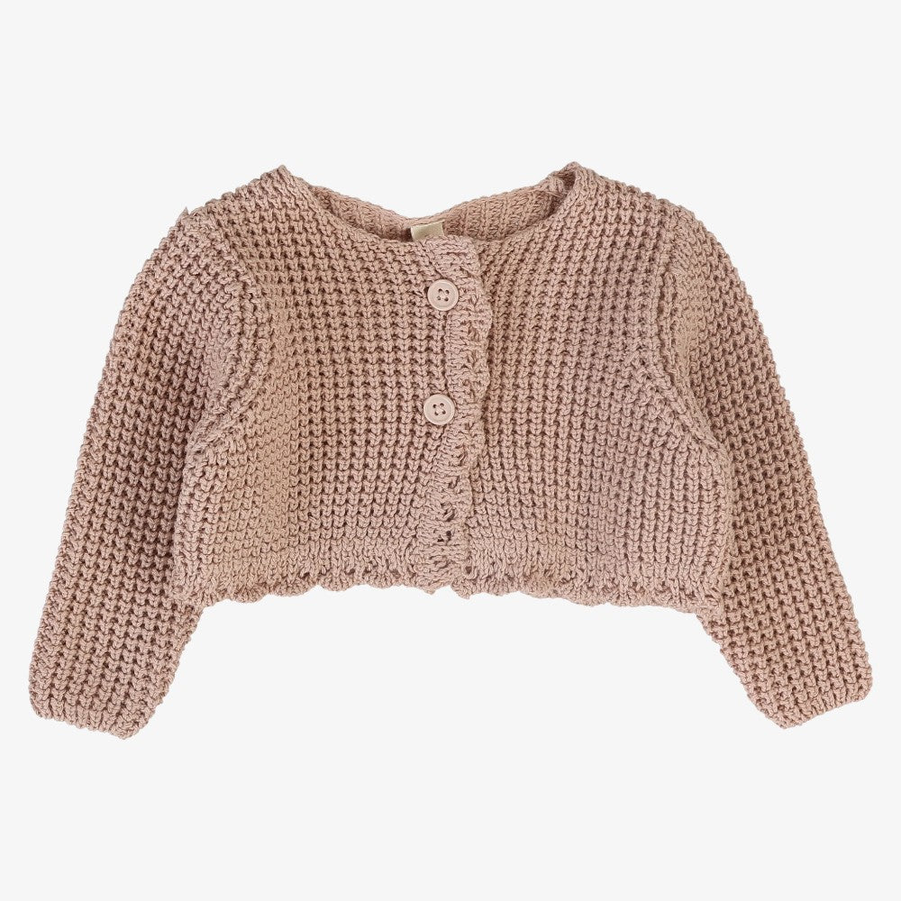 Chunky Knit Shrug - Dusty Pink