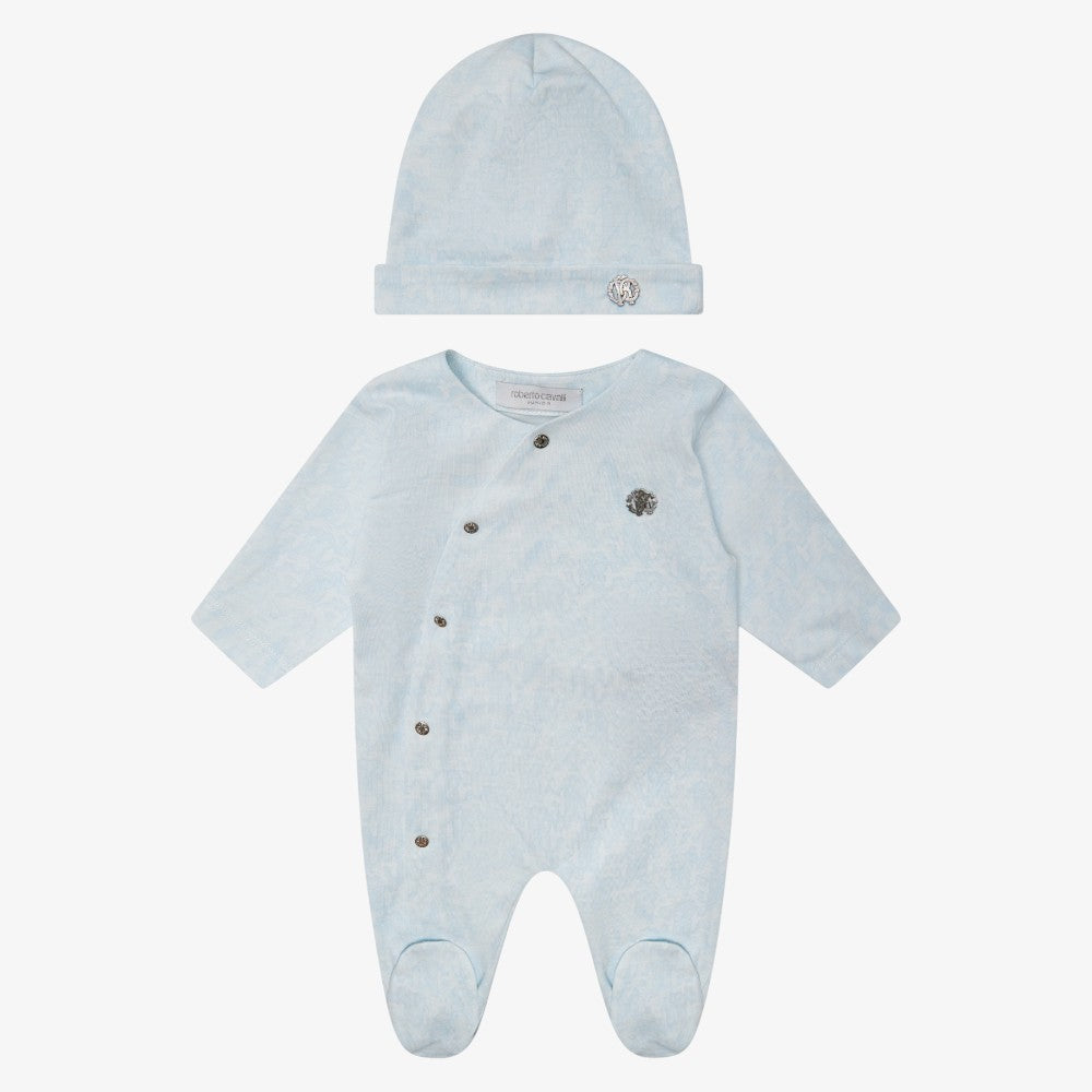 Logo Footie And Hat - Sky Blue