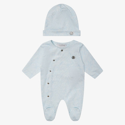 Logo Footie And Hat - Sky Blue