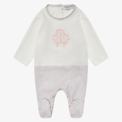 Logo Footie And Hat And Bib - Rose