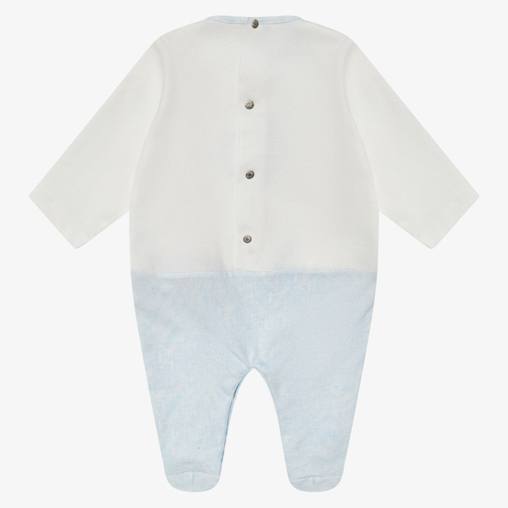 Logo Footie And Hat And Bib - Sky Blue