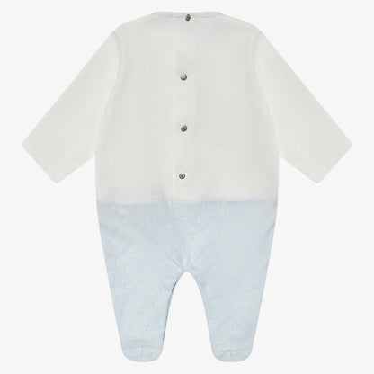 Logo Footie And Hat And Bib - Sky Blue