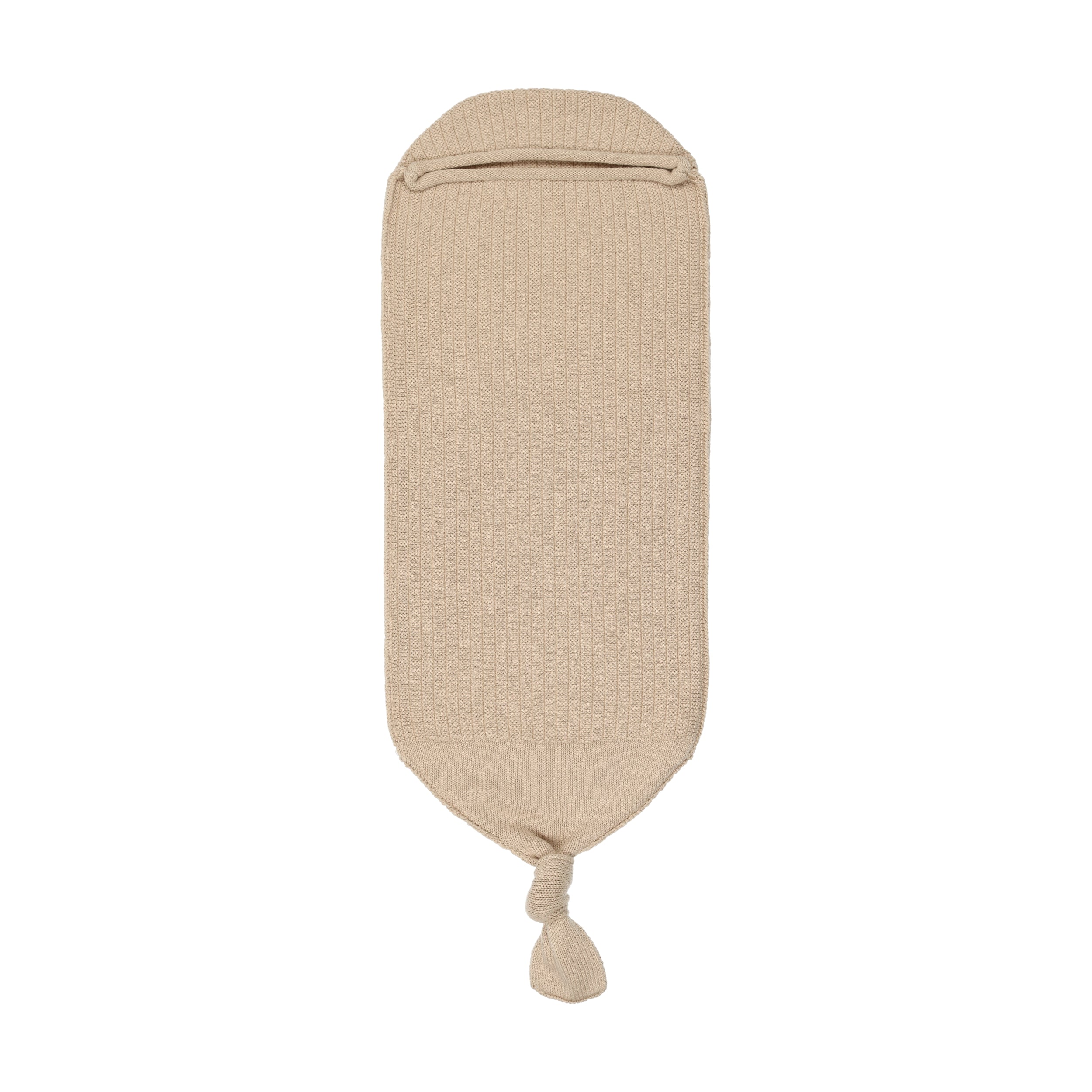 Peluche Ribbed Knit Cocoon - Tan
