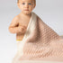 Wave Knit Blanket - Milky White & Cameo