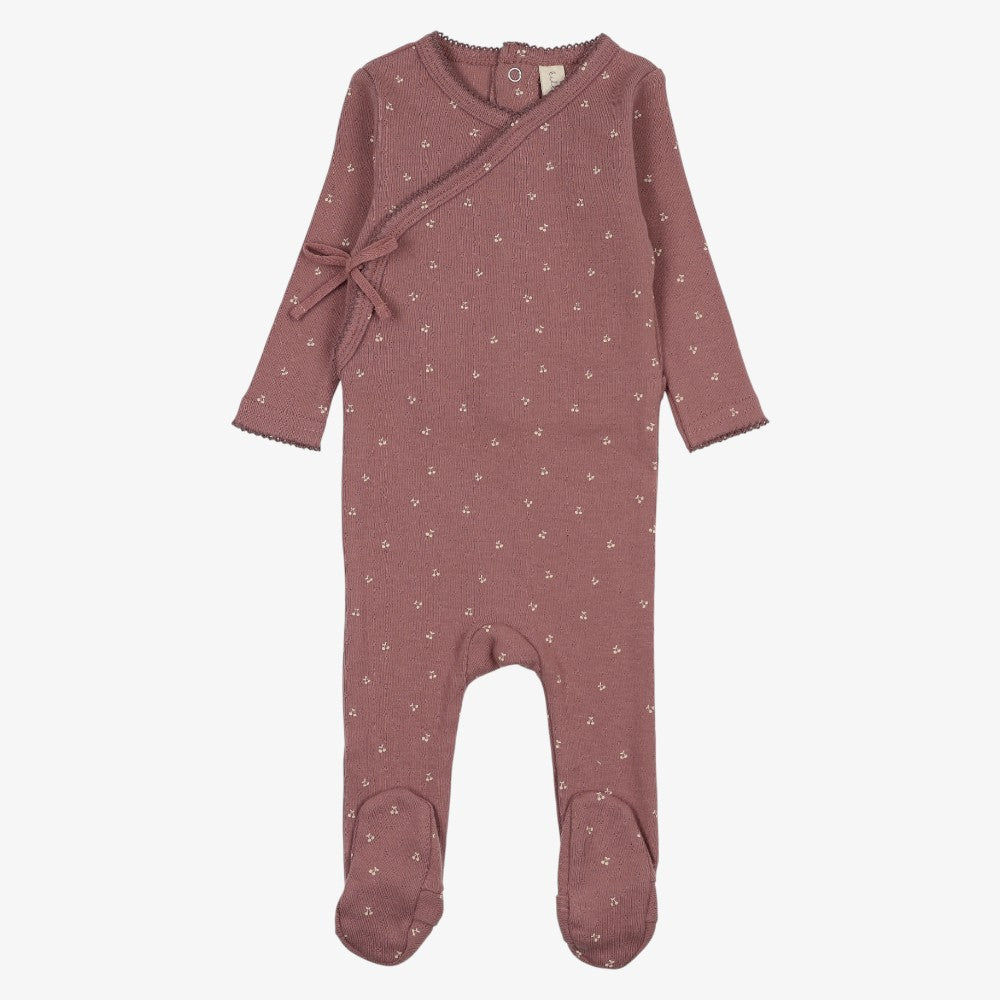 Cherry Scallop Footie - Mauve