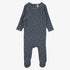Cherry Scallop Footie - Off Navy