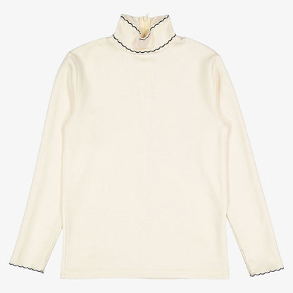 Scallop Turtleneck - Cream