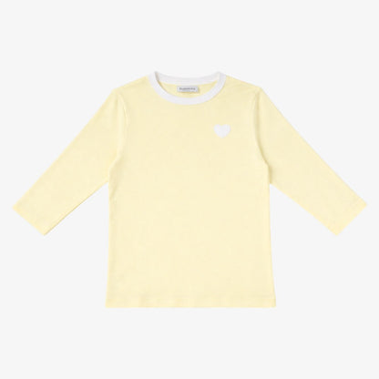 Heart Tee - Yellow &amp; White