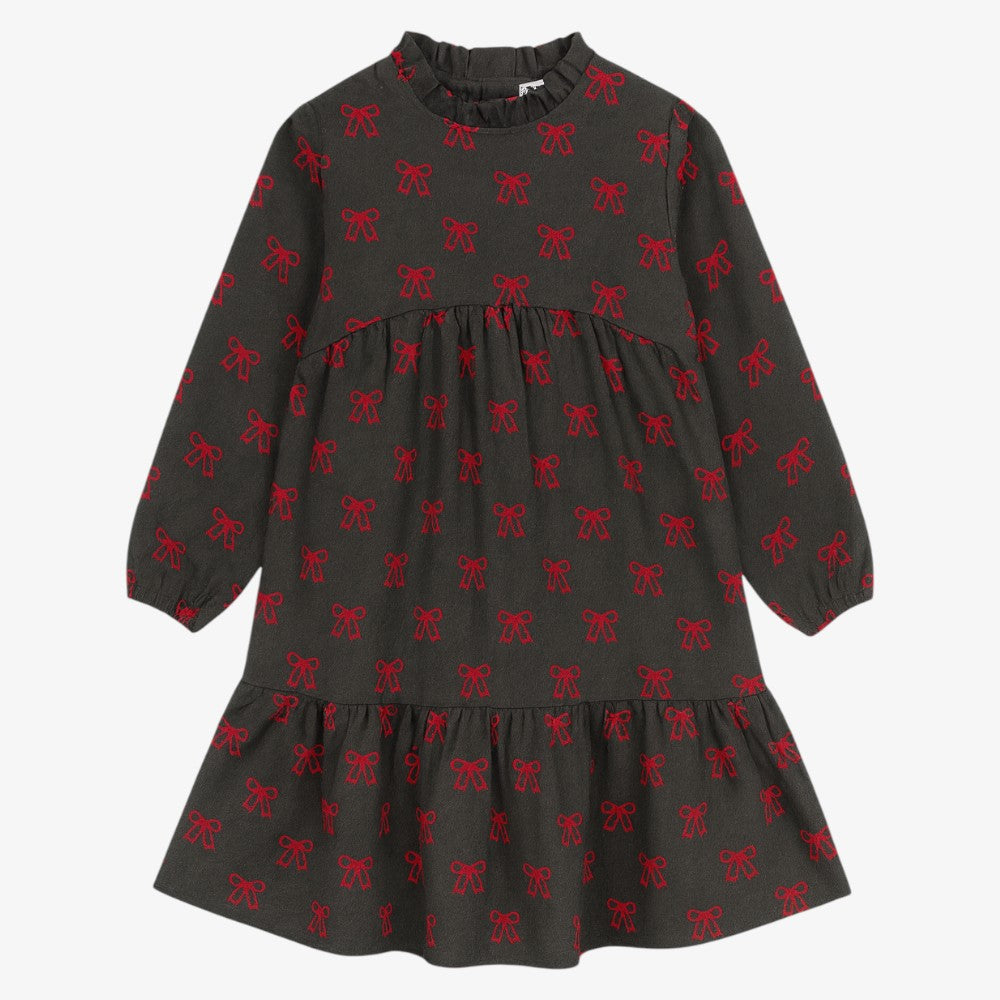 Wool Bow Dresss - Black