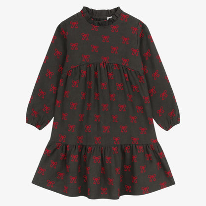 Wool Bow Dresss - Black