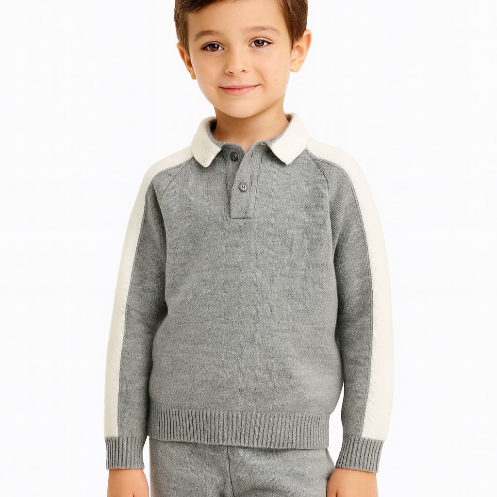 Polo - Cream &amp; Grey