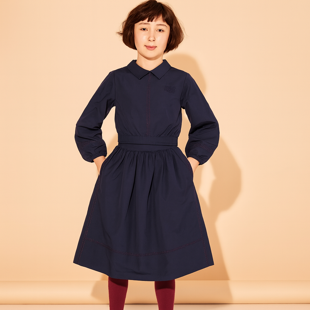 Wiser Top And Skirt - Navy &amp; Maroon