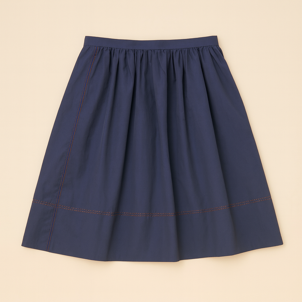 Wiser Top And Skirt - Navy &amp; Maroon