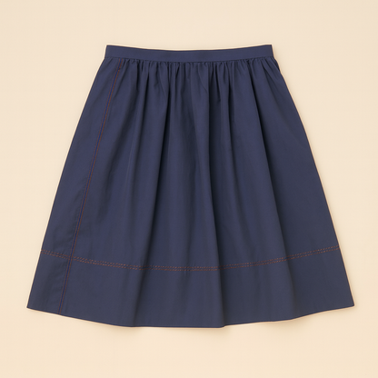 Wiser Top And Skirt - Navy &amp; Maroon