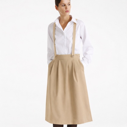 Suspender Skirt - Beige