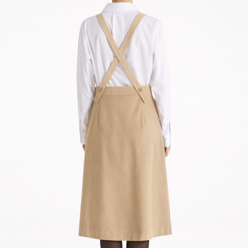 Suspender Skirt - Beige