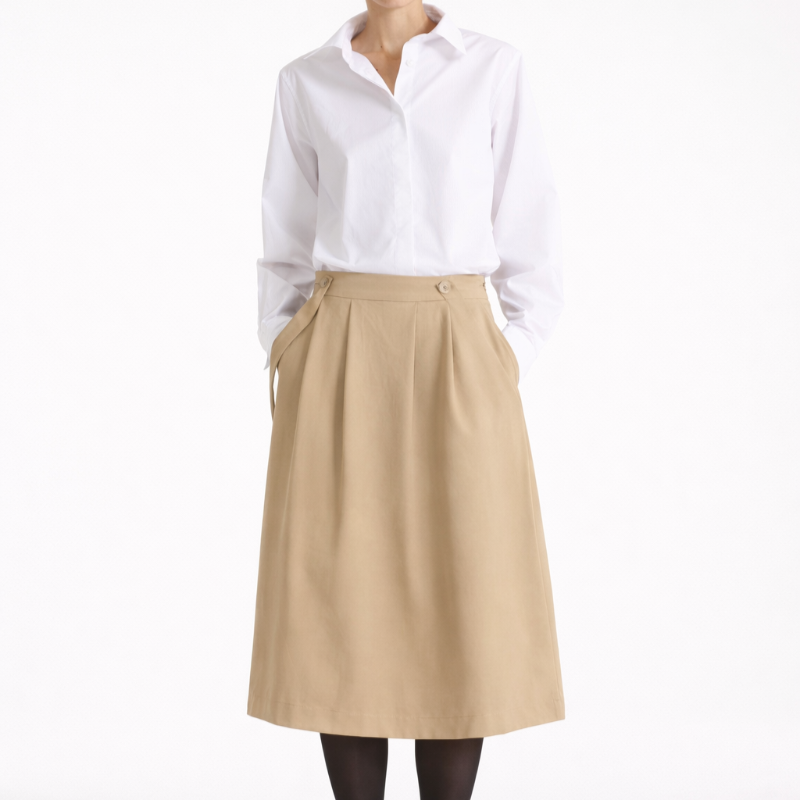 Suspender Skirt - Beige