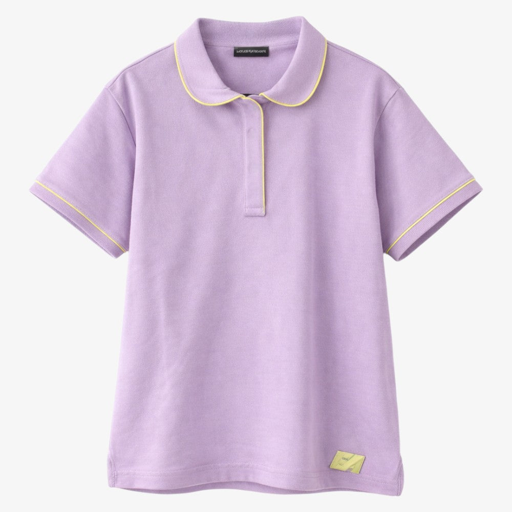 Contrast Stitch Polo - Lavender