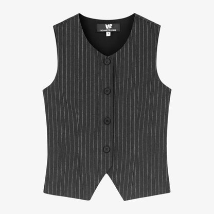 Button Vest - Black