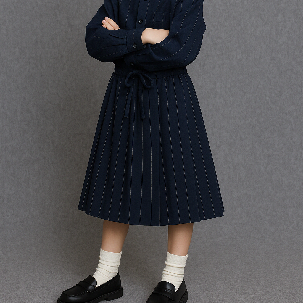 Takase Skirt - Navy Stripe