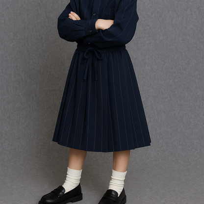 Takase Skirt - Navy Stripe