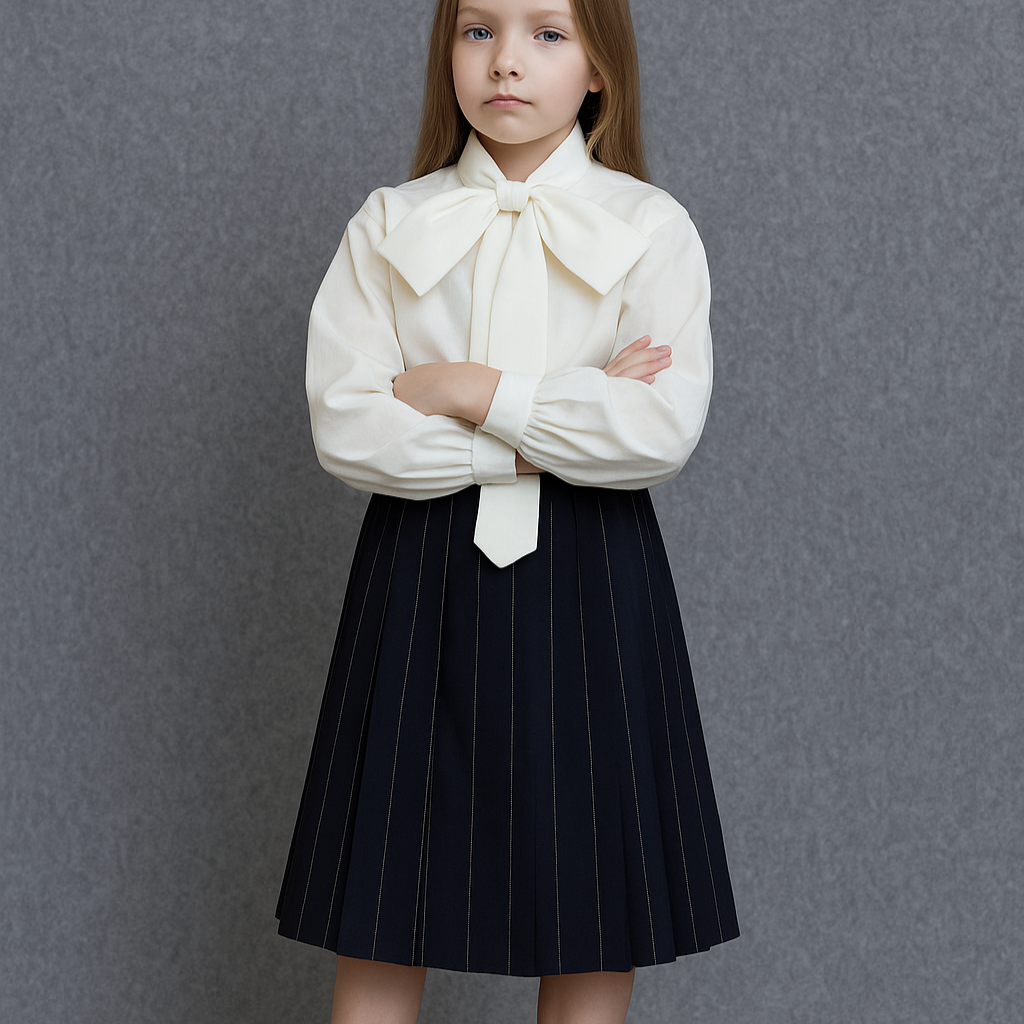 Takase Skirt - Navy Stripe