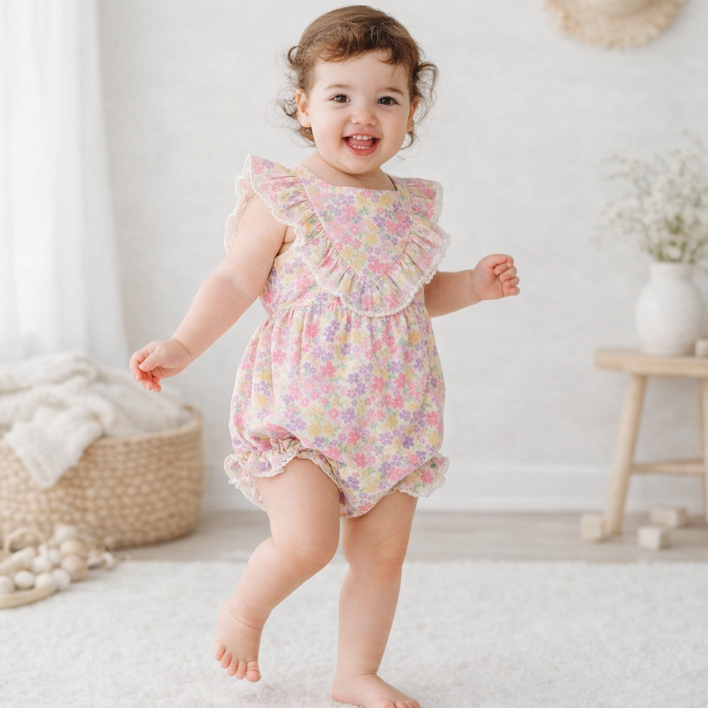Lucy Bubble Romper - Purple