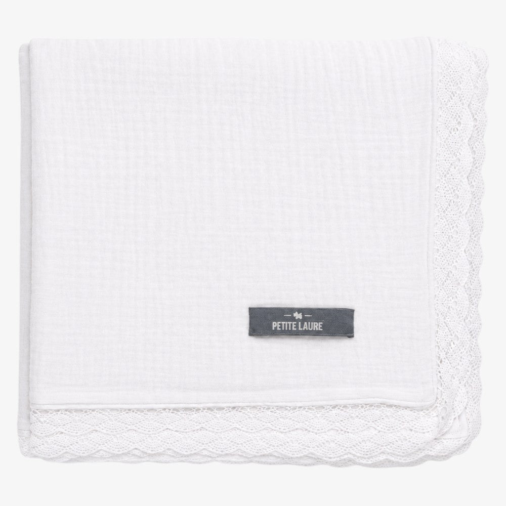 Lace Swaddle - White
