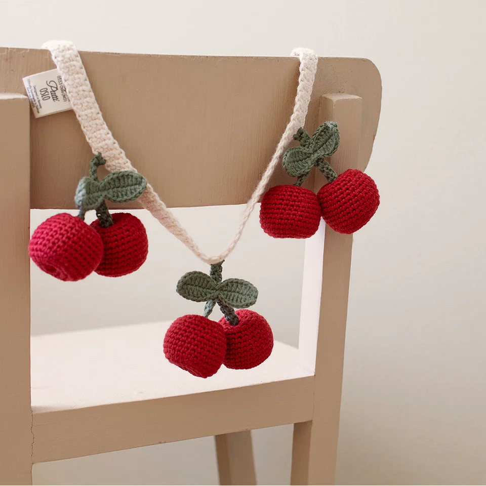 Cherry Pram Chain - Cream &amp; Red